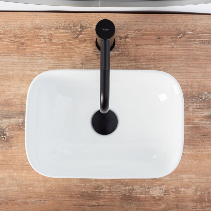 REA-U5667 - Lavabo da appoggio BELINDA MINI 25x36 cm ceramica/bianco lucido