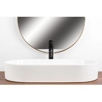 REA-U5801 - Lavabo da appoggio NADIA 38,5x71 cm ceramica/bianco lucido