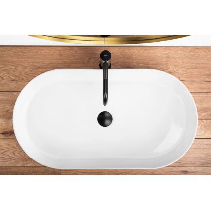 REA-U5801 - Lavabo da appoggio NADIA 38,5x71 cm ceramica/bianco lucido