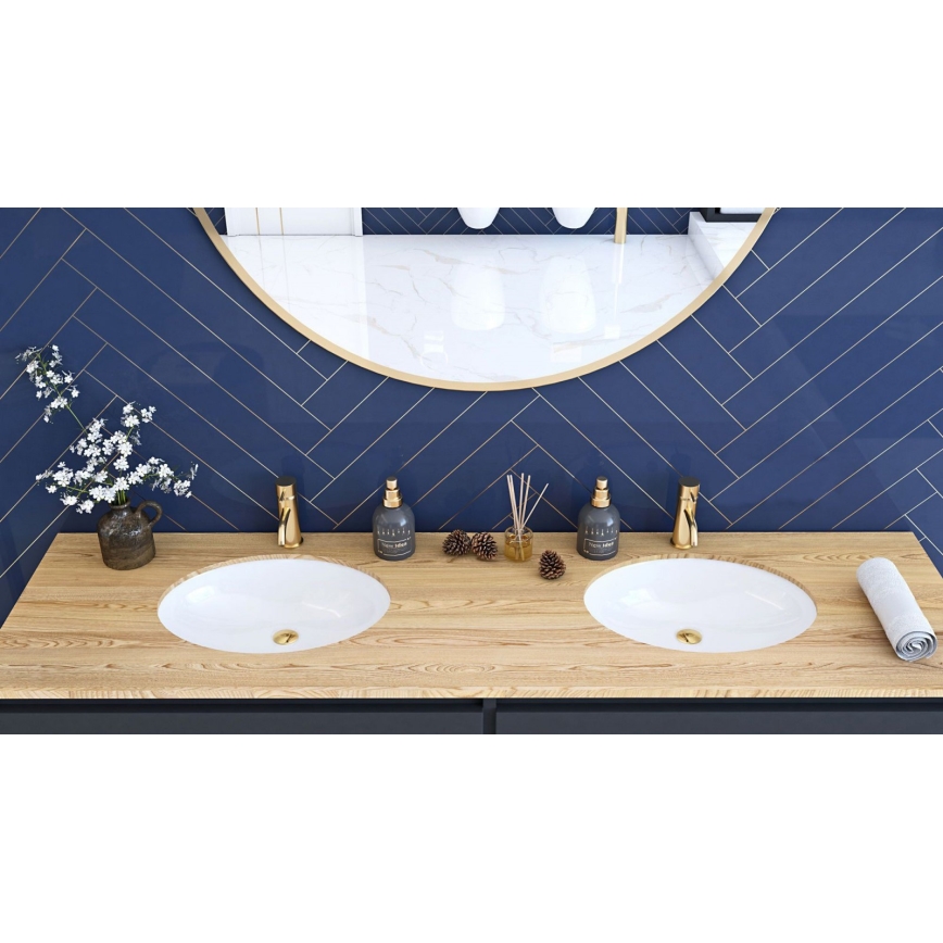 REA-U6330 - Lavabo da incasso NEL 39x47,5 cm ceramica/bianco lucido