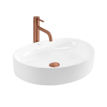 REA-U6370 - Lavabo da appoggio JOANA 38,5x50,5 cm ceramica/bianco lucido