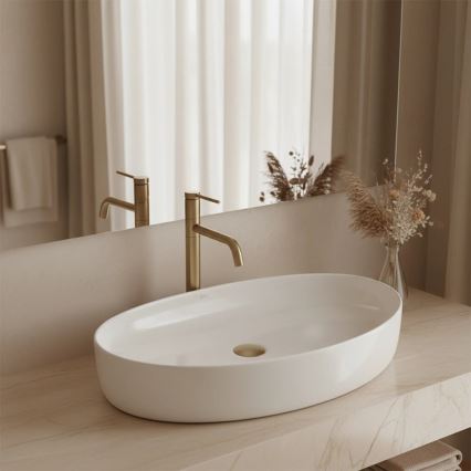 REA-U6371 - Lavabo da appoggio JOANA 40,5x65,5 cm ceramica/bianco lucido
