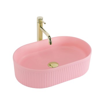 REA-U6376 - Lavabo da appoggio VANDA 31x49 cm ceramica/rosa opaca