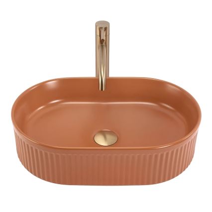 REA-U6377 - Lavabo da appoggio VANDA 31x49 cm ceramica/arancione