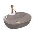 REA-U6380 - Lavabo da appoggio LISA 35x49 cm ceramica/marrone lucido