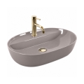 REA-U6381 - Lavabo da appoggio AURA 41x61 cm ceramica/marrone lucido