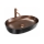 REA-U6383 - Lavabo da appoggio CLEO 41x60,5 cm ceramica/nero/rame spazzolato