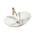 REA-U6502 - Lavabo da appoggio ROYAL 36x60,5 cm ceramica/decoro effetto marmo