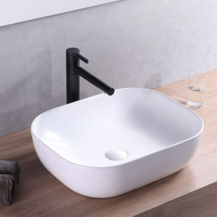 REA-U6521 - Lavabo da appoggio BELINDA SLIM 33x46,5 cm ceramica/bianco lucido