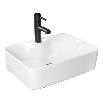 REA-U6524 - Lavabo da appoggio KELLY 38x49 cm ceramica/bianco lucido