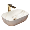 REA-U6596 - Lavabo da appoggio BELINDA 33,5x46,5 cm ceramica/effetto marmo