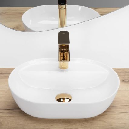 REA-U6617 - Lavabo da appoggio AURA 30x42 cm ceramica/bianco lucido