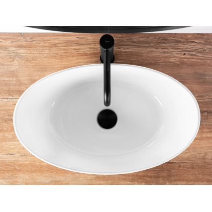 REA-U6801 - Lavabo da appoggio KATE 33,5x55,5 cm ceramica/bianco lucido