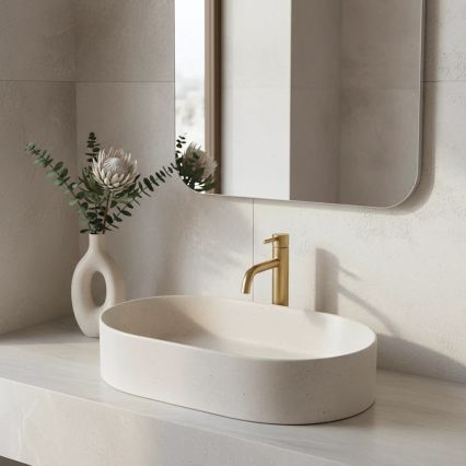 REA-U7341 - Lavabo da appoggio NADIA 38,5x61 cm ceramica/crema