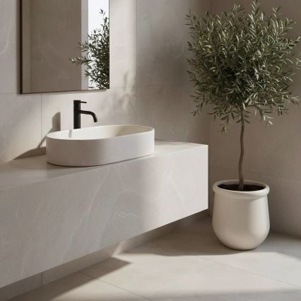 REA-U7341 - Lavabo da appoggio NADIA 38,5x61 cm ceramica/crema