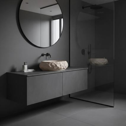 REA-U7347 - Lavabo da appoggio MIKA 38x50 cm beige/effetto pietra