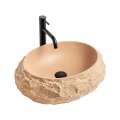 REA-U7348 - Lavabo da appoggio MIKA 38x50 cm arancione/beige/effetto pietra