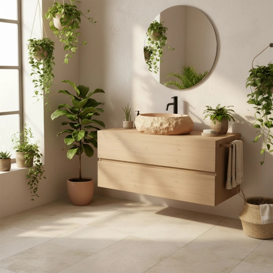 REA-U7348 - Lavabo da appoggio MIKA 38x50 cm arancione/beige/effetto pietra
