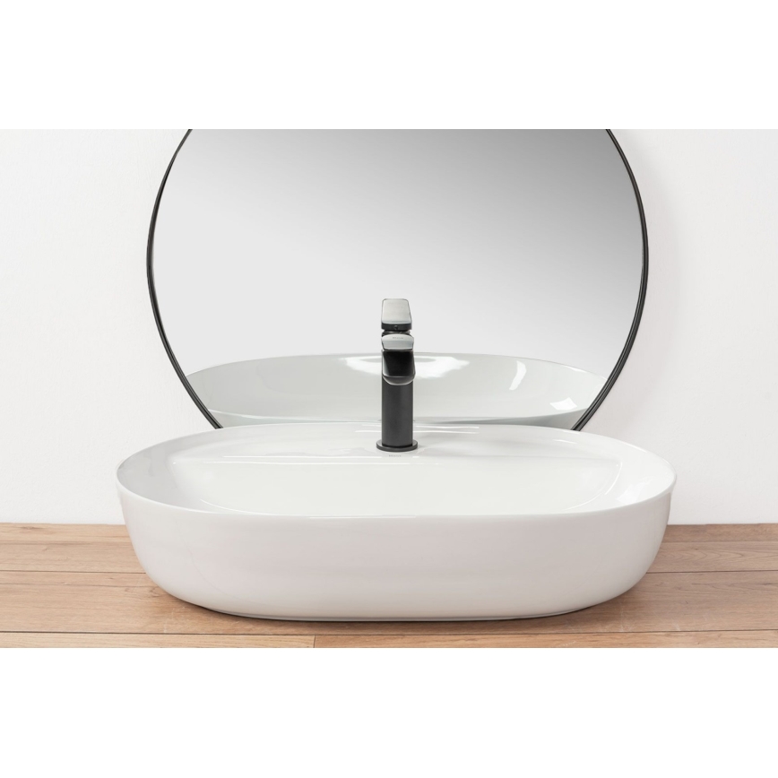 REA-U7900 - Lavabo da appoggio AURA 40,5x60,5 cm ceramica/bianco lucido