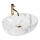 REA-U8001 - Lavabo da appoggio AMELIA 34,5x48 cm in ceramica, finitura effetto marmo