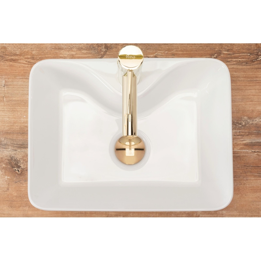 REA-U8196 - Lavabo da appoggio KELLY MINI 31x41 cm ceramica/bianco lucido