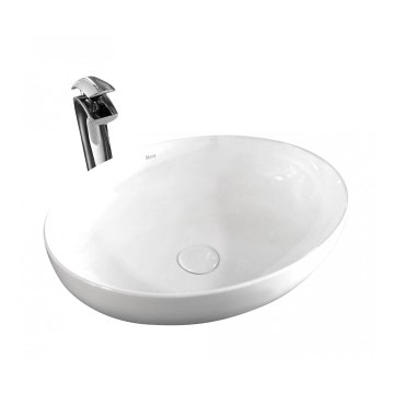 REA-U8198 - Lavabo da appoggio CAROLA SLIM 39x51,5 cm ceramica/bianco lucido