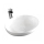 REA-U8198 - Lavabo da appoggio CAROLA SLIM 39x51,5 cm ceramica/bianco lucido