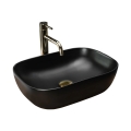 REA-U8470 - Lavabo da appoggio BELINDA 33,5x46,5 cm ceramica/nero opaco