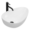 REA-U8536 - Lavabo da appoggio GRETA 39x56 cm ceramica/bianco lucido