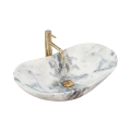 REA-U8742 - Lavabo da appoggio ROYAL 36x60,5 cm ceramica/bianco/effetto pietra