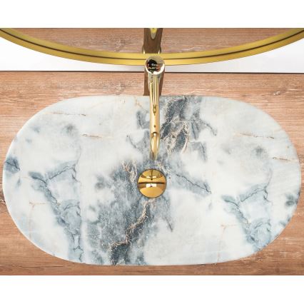 REA-U8742 - Lavabo da appoggio ROYAL 36x60,5 cm ceramica/bianco/effetto pietra