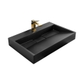 REA-U8802 - Lavabo da appoggio GOYA 46x70 cm conglomerato/nero opaco