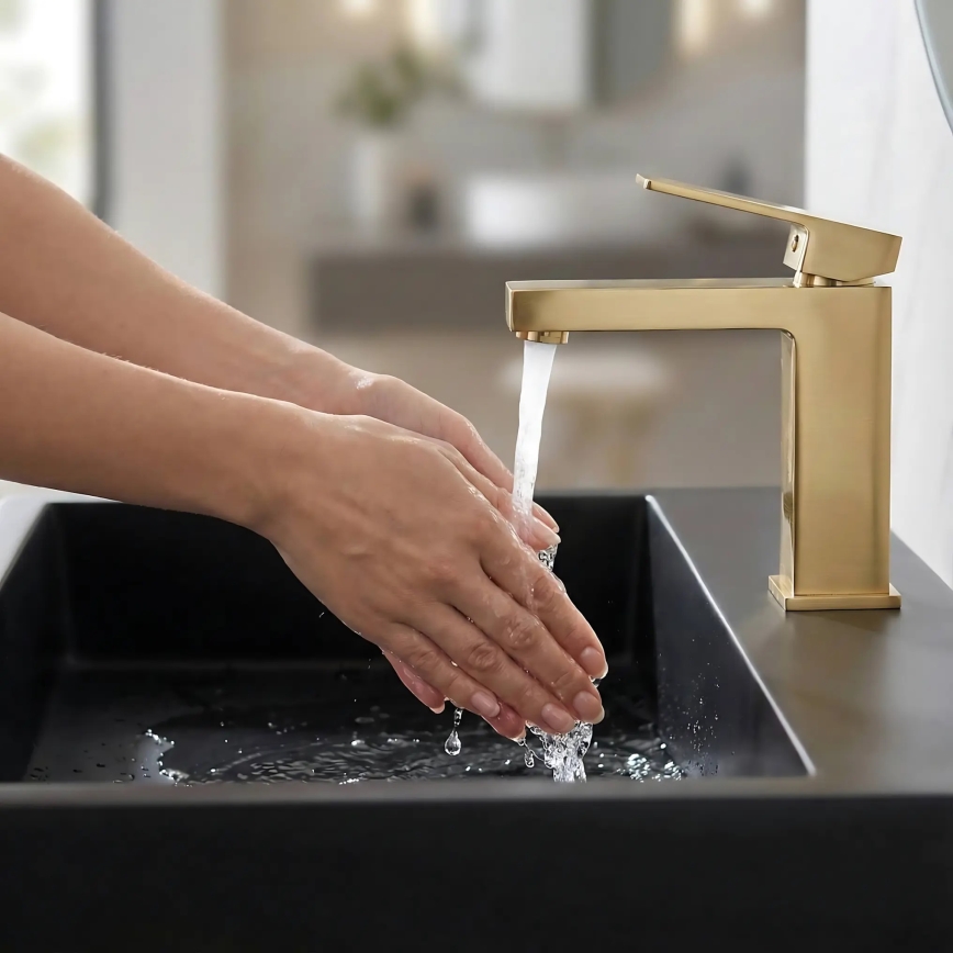 REA-U8802 - Lavabo da appoggio GOYA 46x70 cm conglomerato/nero opaco