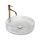REA-U8881 - Lavabo da appoggio CRISTAL Ø 39 cm vetro trasparente