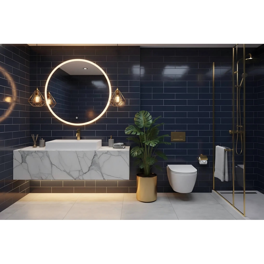 REA-U8900 - Lavabo da appoggio GOYA 37x50 cm in conglomerato/bianco opaco