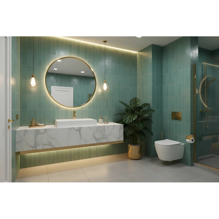 REA-U8900 - Lavabo da appoggio GOYA 37x50 cm in conglomerato/bianco opaco