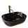REA-U8907 - Lavabo da appoggio BELINDA 33,5x46,5 cm ceramica/nero/effetto marmo