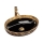 REA-U8978 - Lavabo da appoggio MARGOT 40x52 cm in ceramica, nero/oro