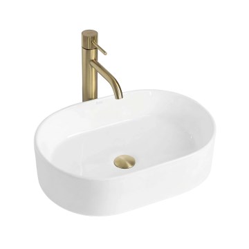 REA-U9249 - Lavabo da appoggio NADIA 32x46 cm ceramica/bianco lucido
