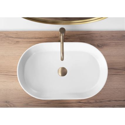 REA-U9657 - Lavabo da appoggio NADIA 38,5x61 cm ceramica/bianco opaco