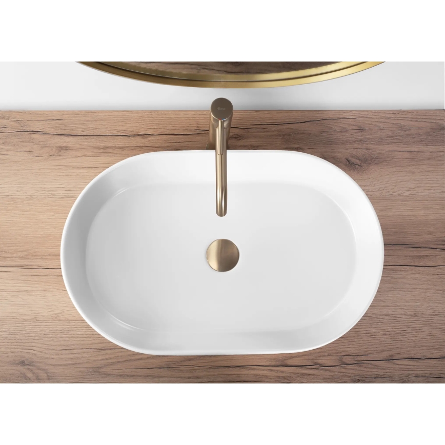 REA-U9657 - Lavabo da appoggio NADIA 38,5x61 cm ceramica/bianco opaco