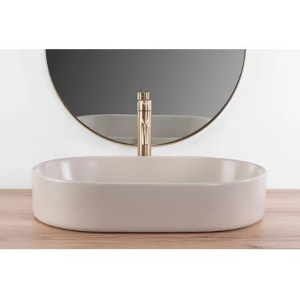 REA-U9661 - Lavabo da appoggio NADIA 38,5x61 cm ceramica/beige