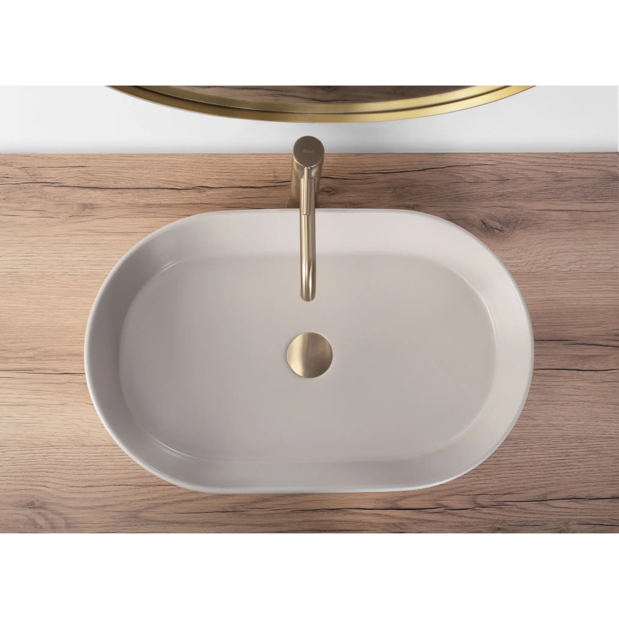 REA-U9661 - Lavabo da appoggio NADIA 38,5x61 cm ceramica/beige