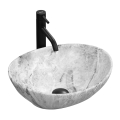 REA-U9908 - Lavabo da appoggio SOFIA 34,5x41 cm ceramica/effetto pietra