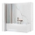REA-W5696 - Paratia per vasca pieghevole AGAT 140x80 cm, finitura rame spazzolato/ vetro trasparente