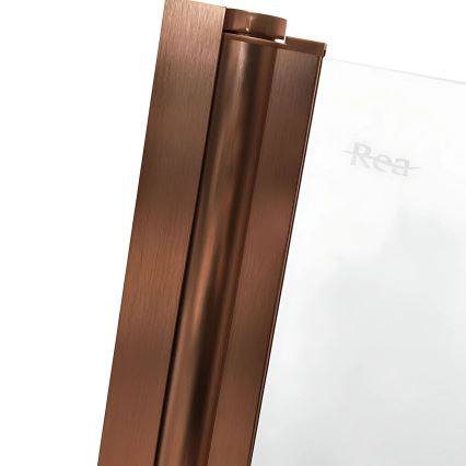 REA-W5696 - Paratia per vasca pieghevole AGAT 140x80 cm, finitura rame spazzolato/ vetro trasparente