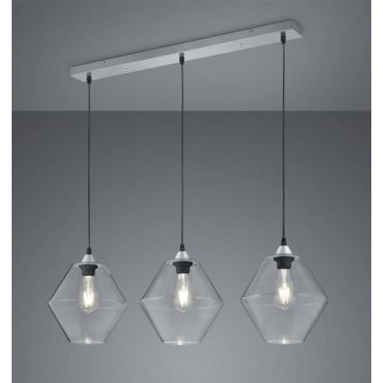 Reality - Lampadario a sospensione con filo TRENTO 3xE27/40W/230V