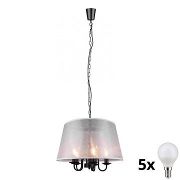 Reality - Lampadario LED a catena CIMA 5xE14/40W/230V grigio