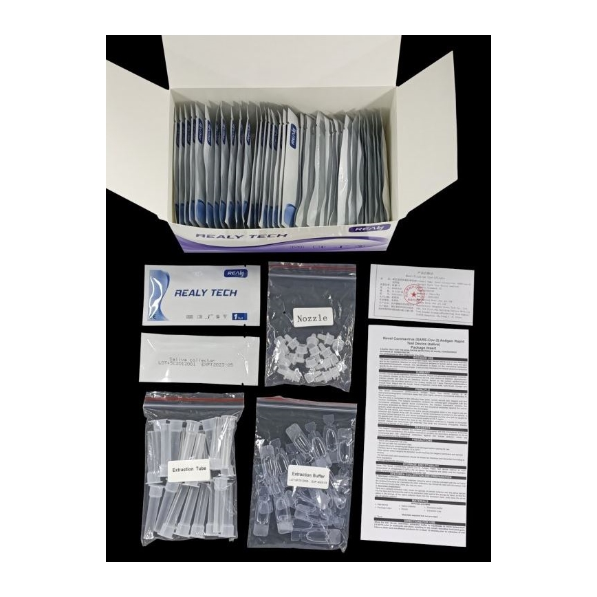 RealyTech - Test rapido antigene saliva COVID-19  20pz