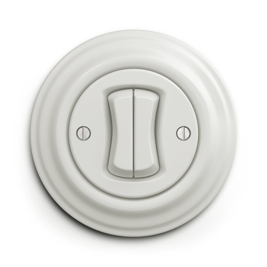 Reblig - Cornice retrò semplice in ceramica bianca
